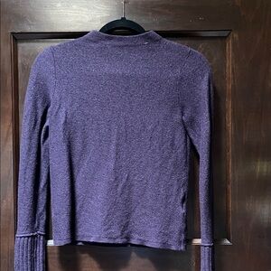Club Monaco Deep Purple Long Sleeve Knit Top